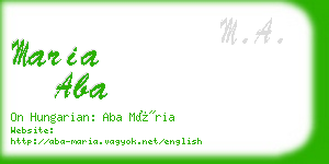 maria aba business card